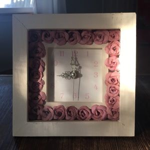 Rose Shadow Box Clock